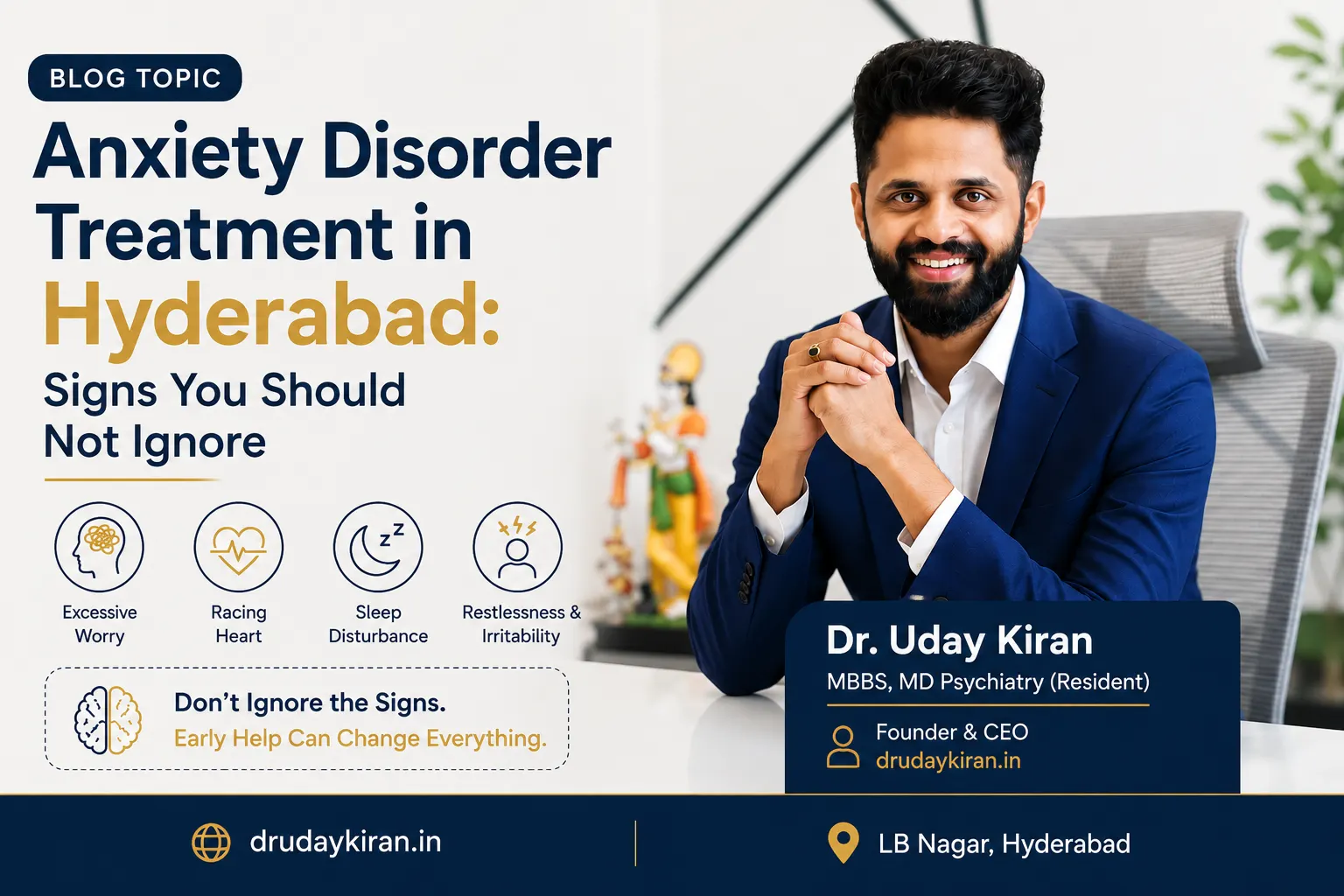 Anxiety Disorder Treatment in Hyderabad: Signs You Should Not Ignore