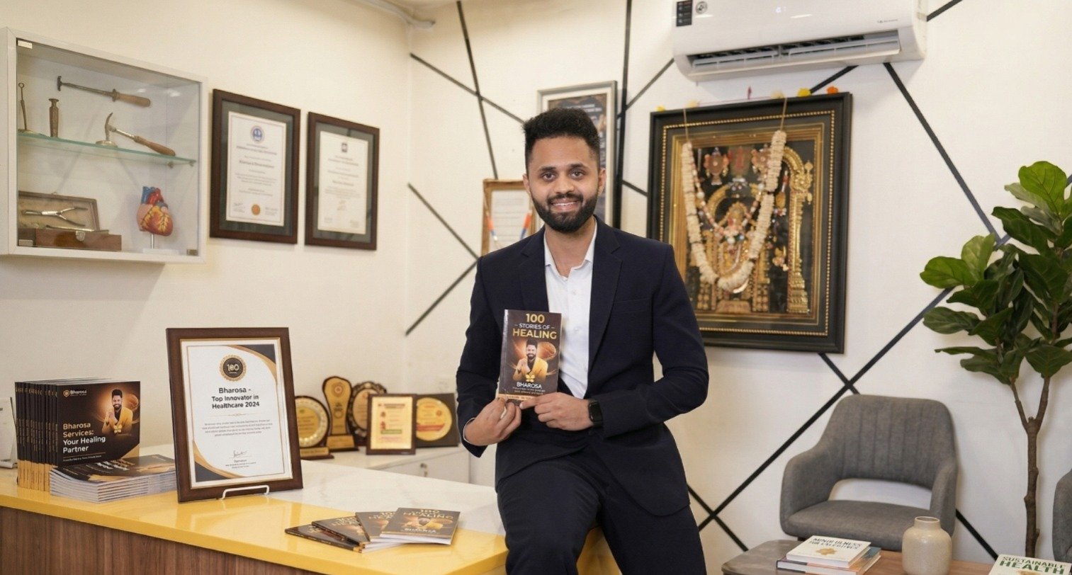 Dr. Uday Kiran in his office at Bharosa Hospital
